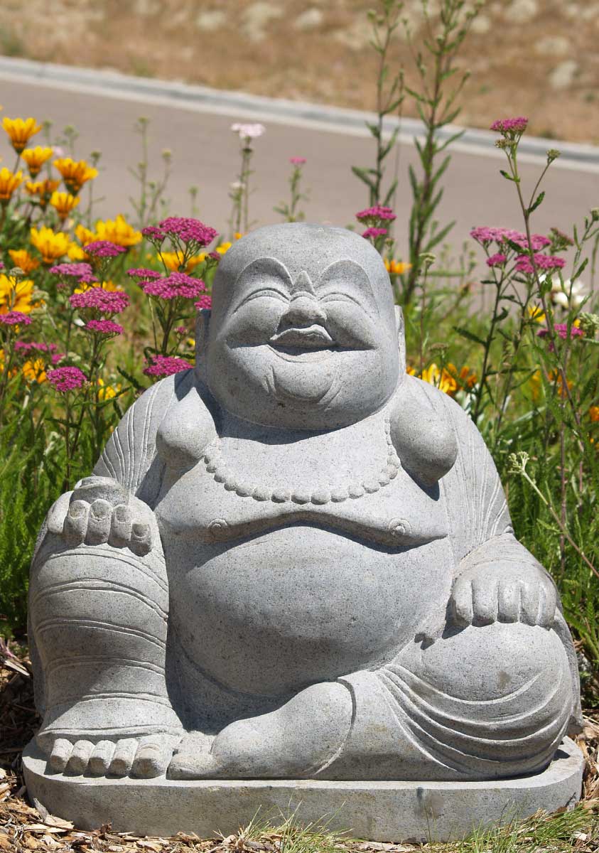 Stone Fat & Happy Hotei Buddha 21"